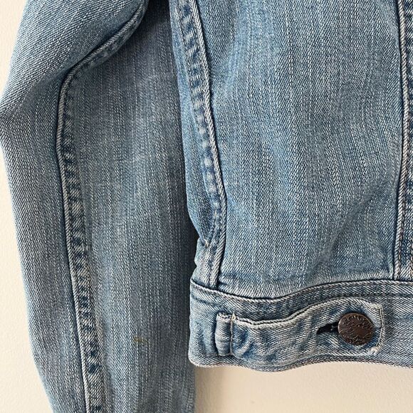 Celebrity Pink Cropped Denim Jacket | Size Medium - Picture 7 of 7